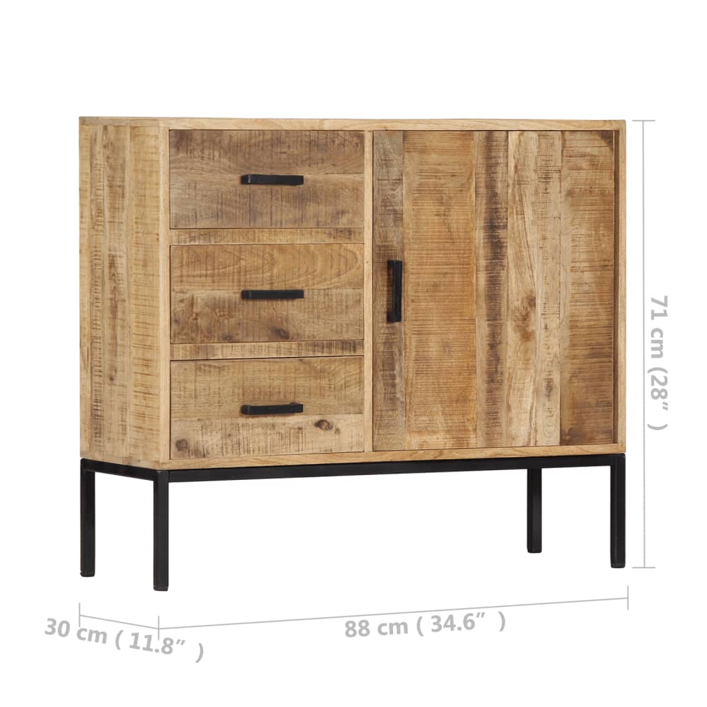 vidaXL Komoda, 88 x 30 x 71 cm, lite drewno mango