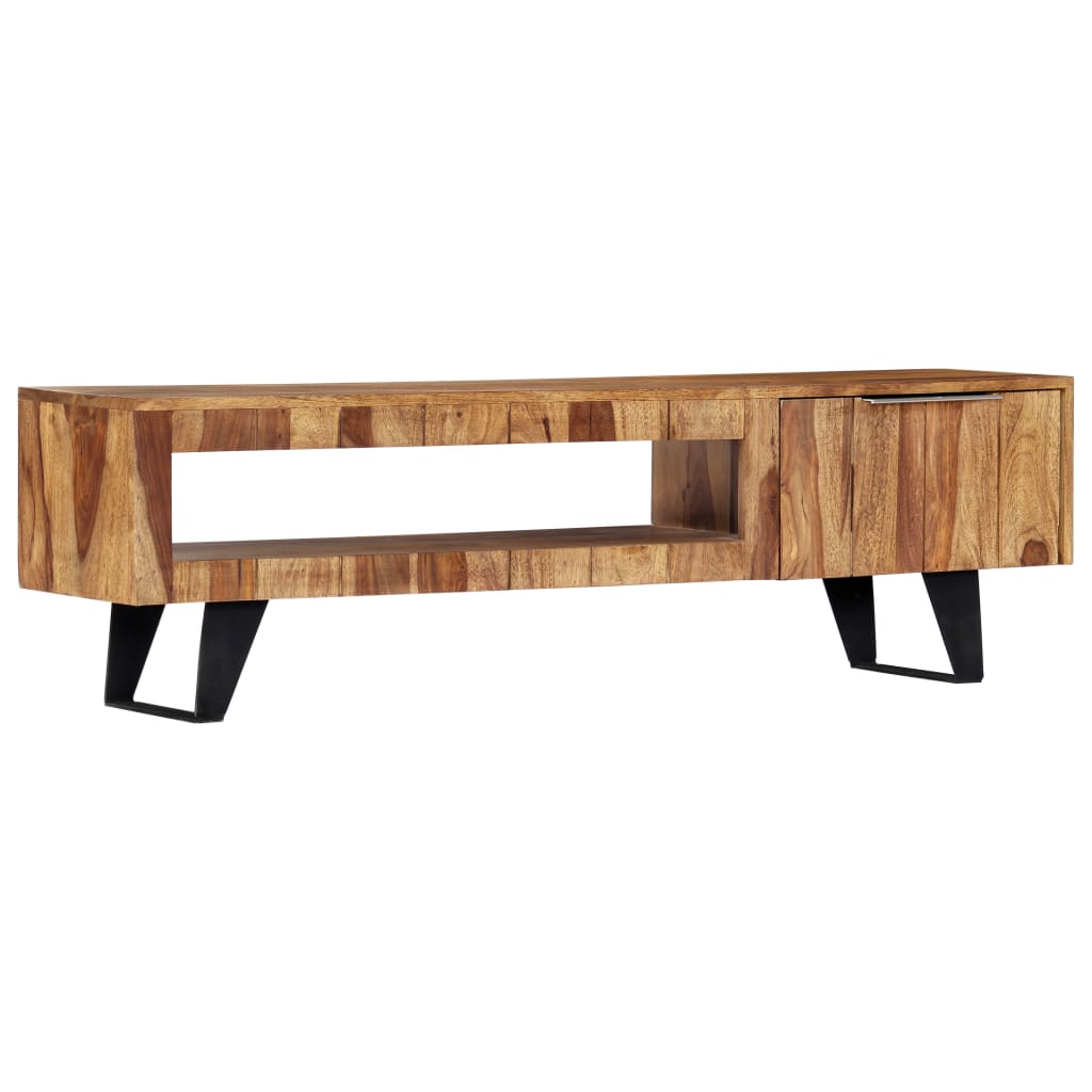 vidaXL Szafka pod TV, 140x30x40 cm, lite drewno akacjowe