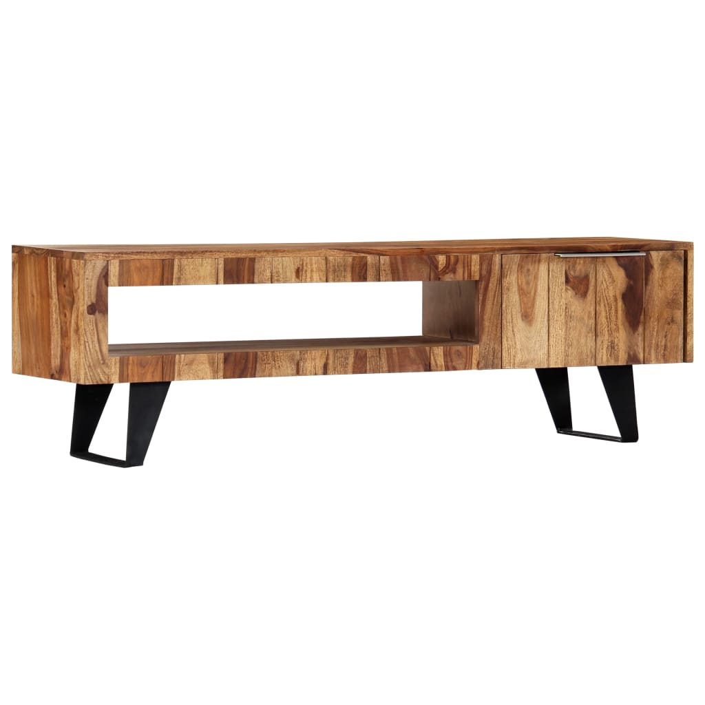 vidaXL Szafka pod TV, 140x30x40 cm, lite drewno akacjowe