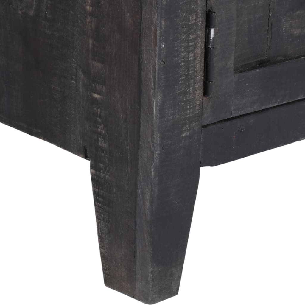 vidaXL Szafka pod TV, czarna, 118 x 30 x 40 cm, lite drewno mango