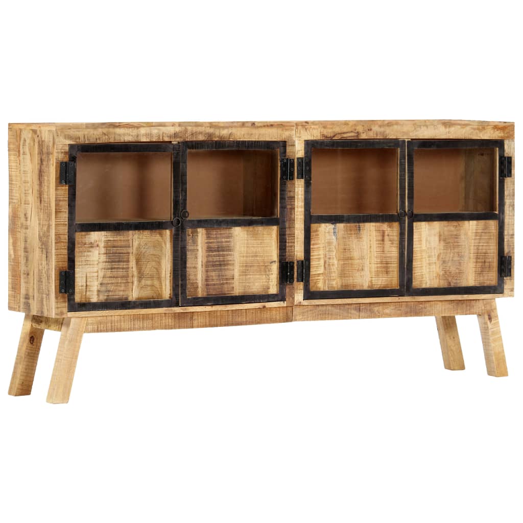 vidaXL Szafka, brązowo-czarna, 160x30x80 cm, lite surowe drewno mango
