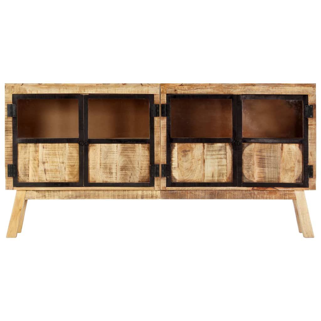 vidaXL Szafka, brązowo-czarna, 160x30x80 cm, lite surowe drewno mango