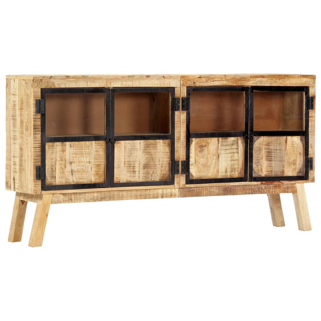 vidaXL Szafka, brązowo-czarna, 160x30x80 cm, lite surowe drewno mango