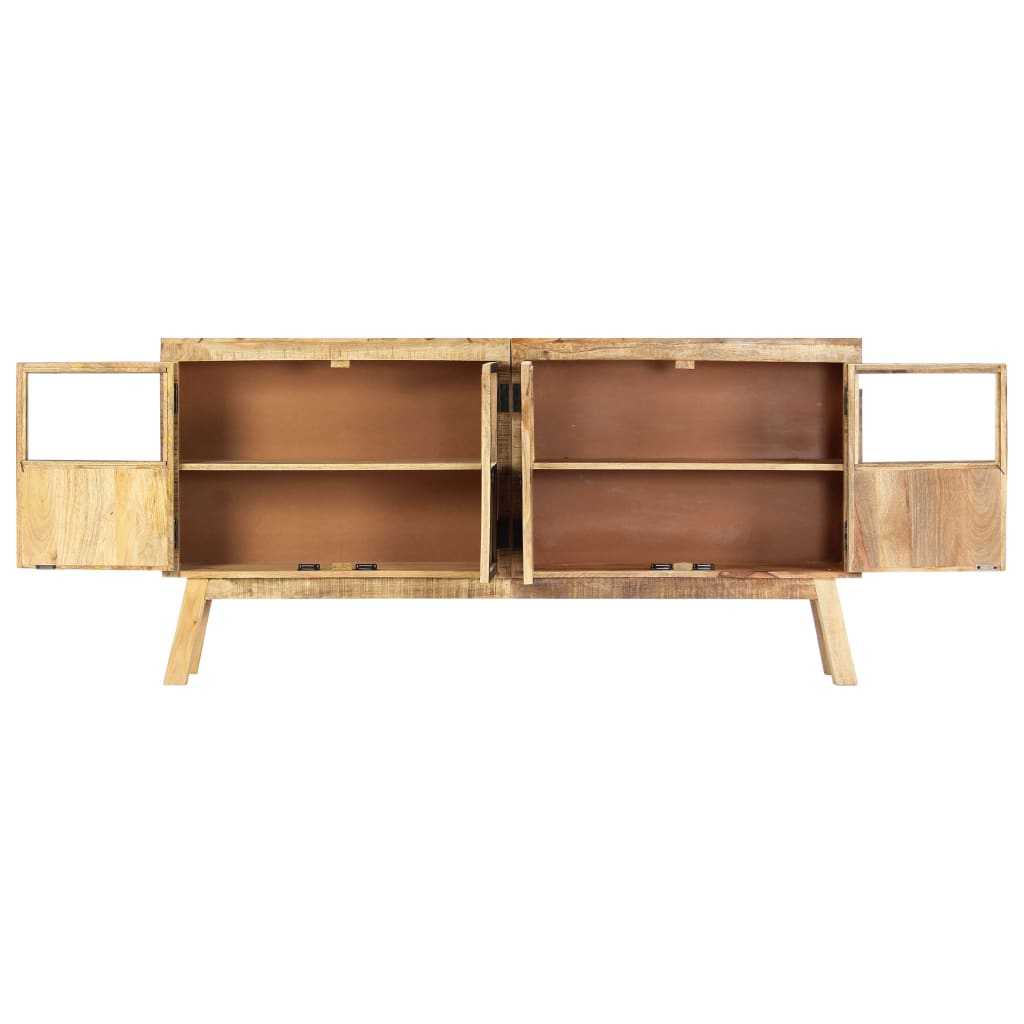 vidaXL Szafka, brązowo-czarna, 160x30x80 cm, lite surowe drewno mango