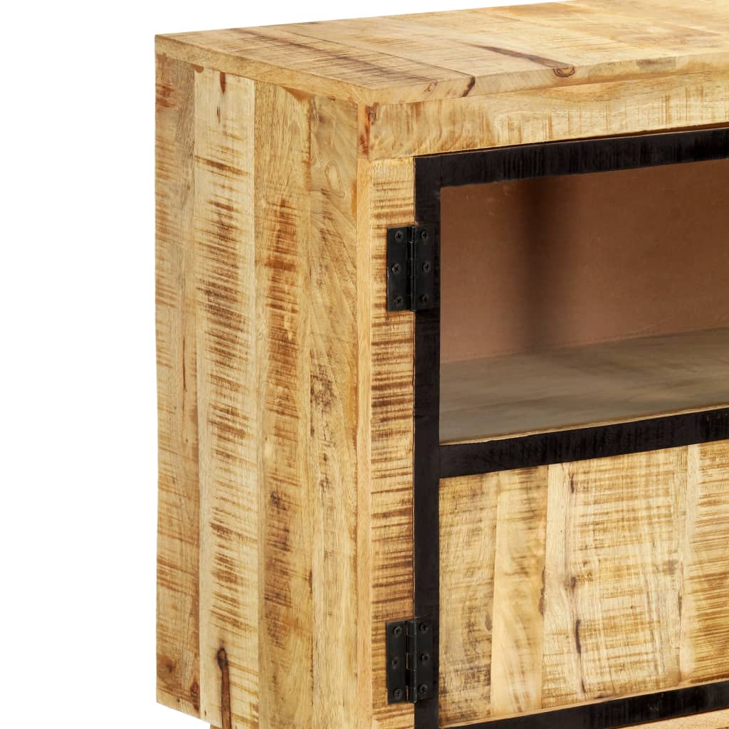 vidaXL Szafka, brązowo-czarna, 160x30x80 cm, lite surowe drewno mango