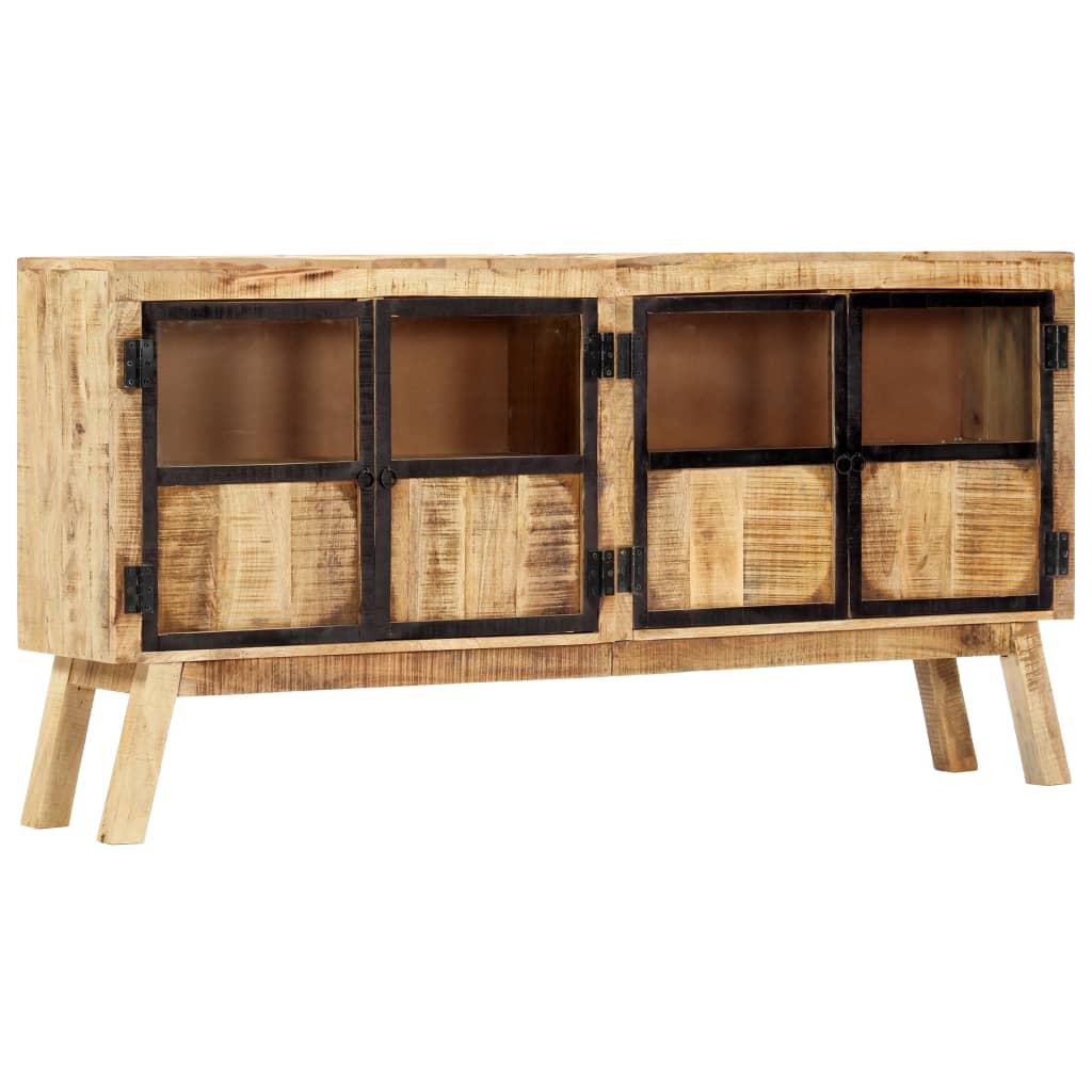 vidaXL Szafka, brązowo-czarna, 160x30x80 cm, lite surowe drewno mango