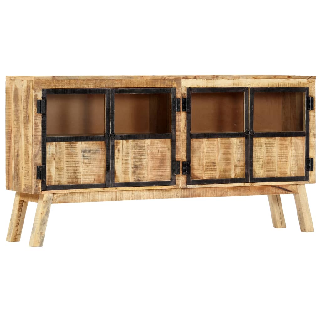 vidaXL Szafka, brązowo-czarna, 160x30x80 cm, lite surowe drewno mango