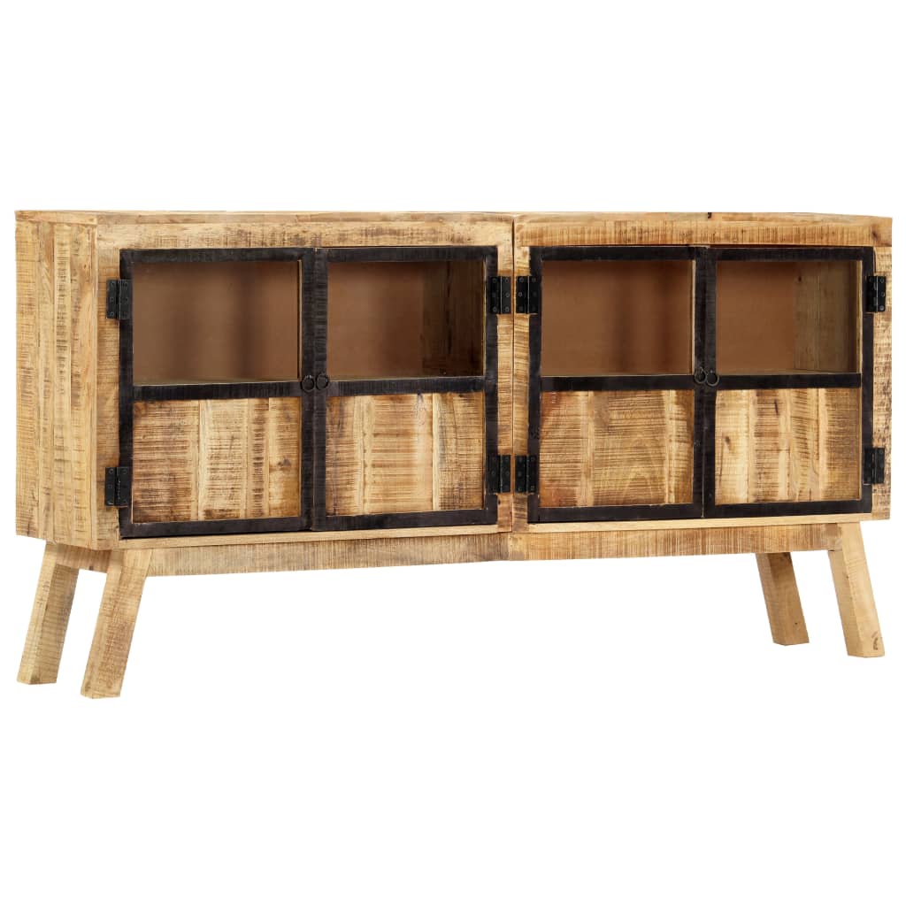 vidaXL Szafka, brązowo-czarna, 160x30x80 cm, lite surowe drewno mango