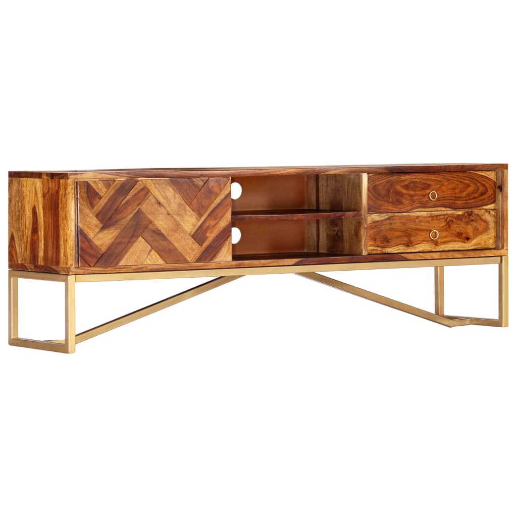 vidaXL Szafka pod TV, 140x30x45 cm, lite drewno akacjowe