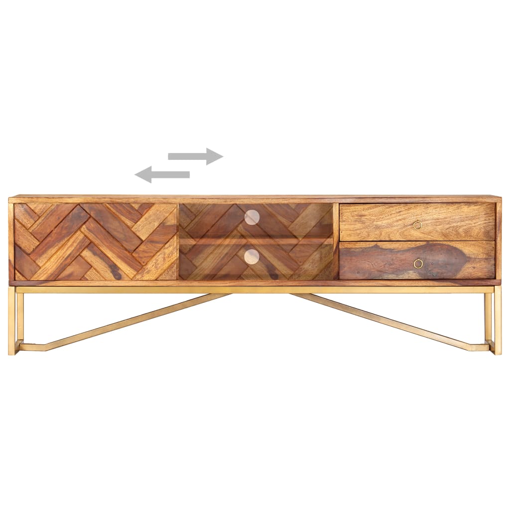 vidaXL Szafka pod TV, 140x30x45 cm, lite drewno akacjowe