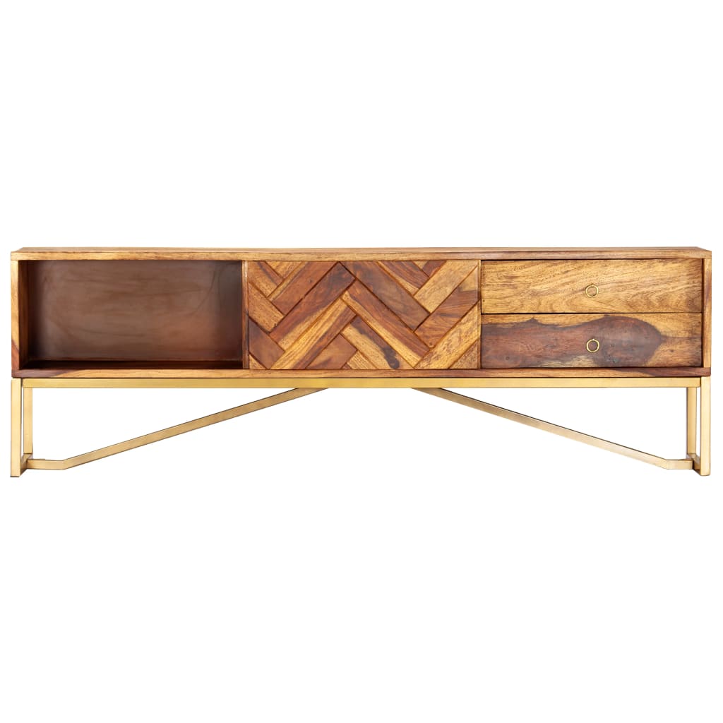 vidaXL Szafka pod TV, 140x30x45 cm, lite drewno akacjowe