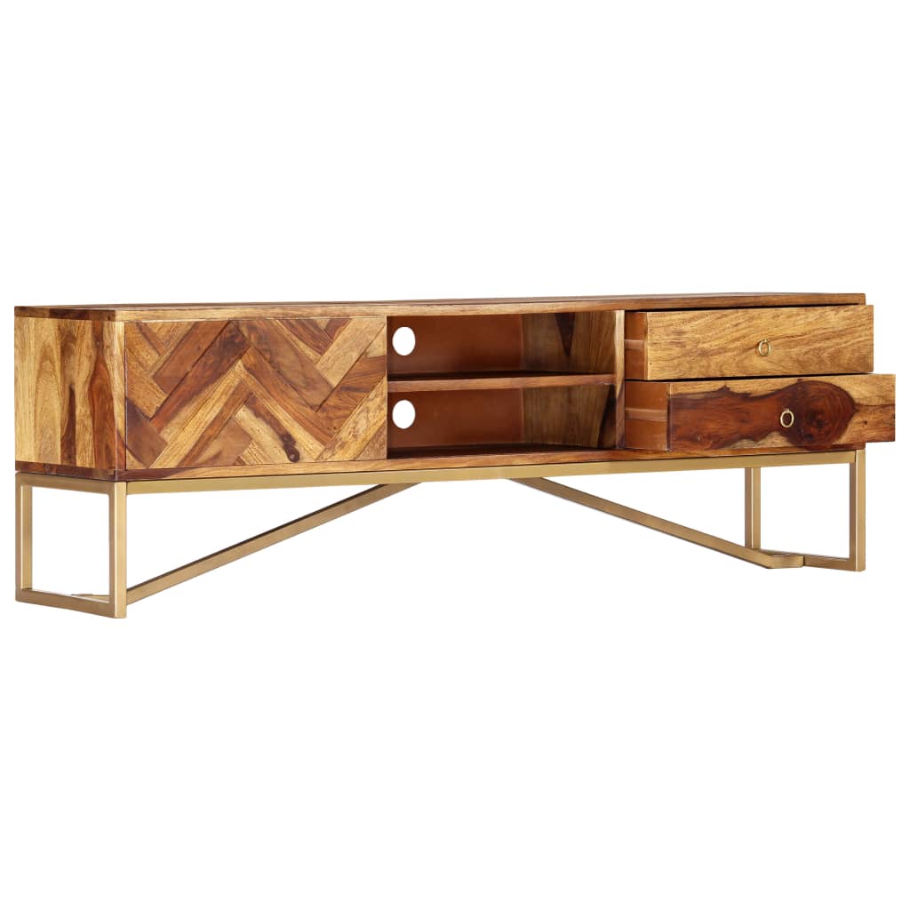 vidaXL Szafka pod TV, 140x30x45 cm, lite drewno akacjowe