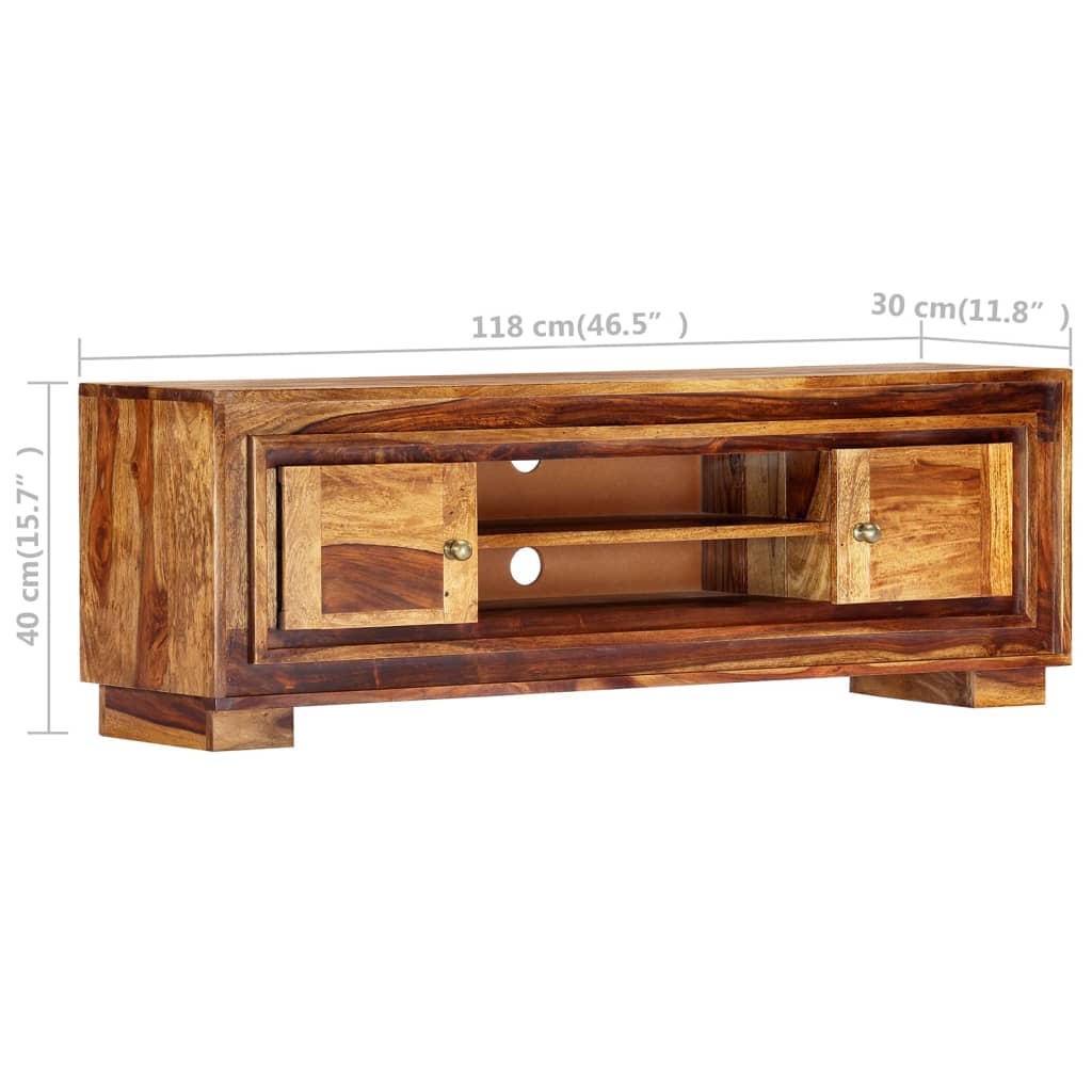 vidaXL Szafka pod TV, 118x30x40 cm, lite drewno akacjowe