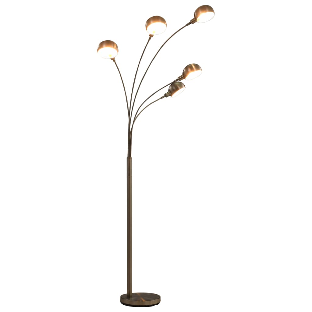 vidaXL Lampa stojąca, 200 cm, 5 x E14, srebrna