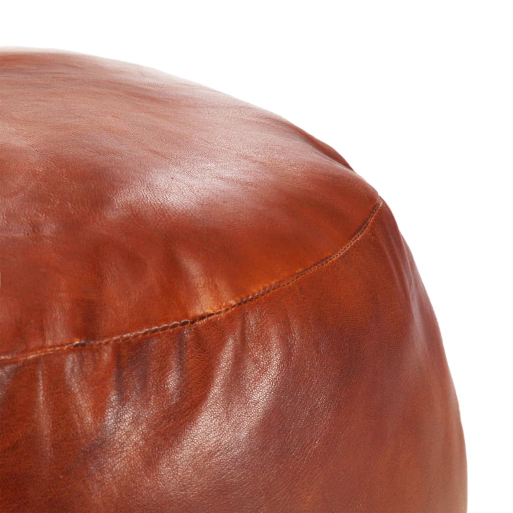 vidaXL Puf, brąz tan, 60x30 cm, prawdziwa kozia skóra
