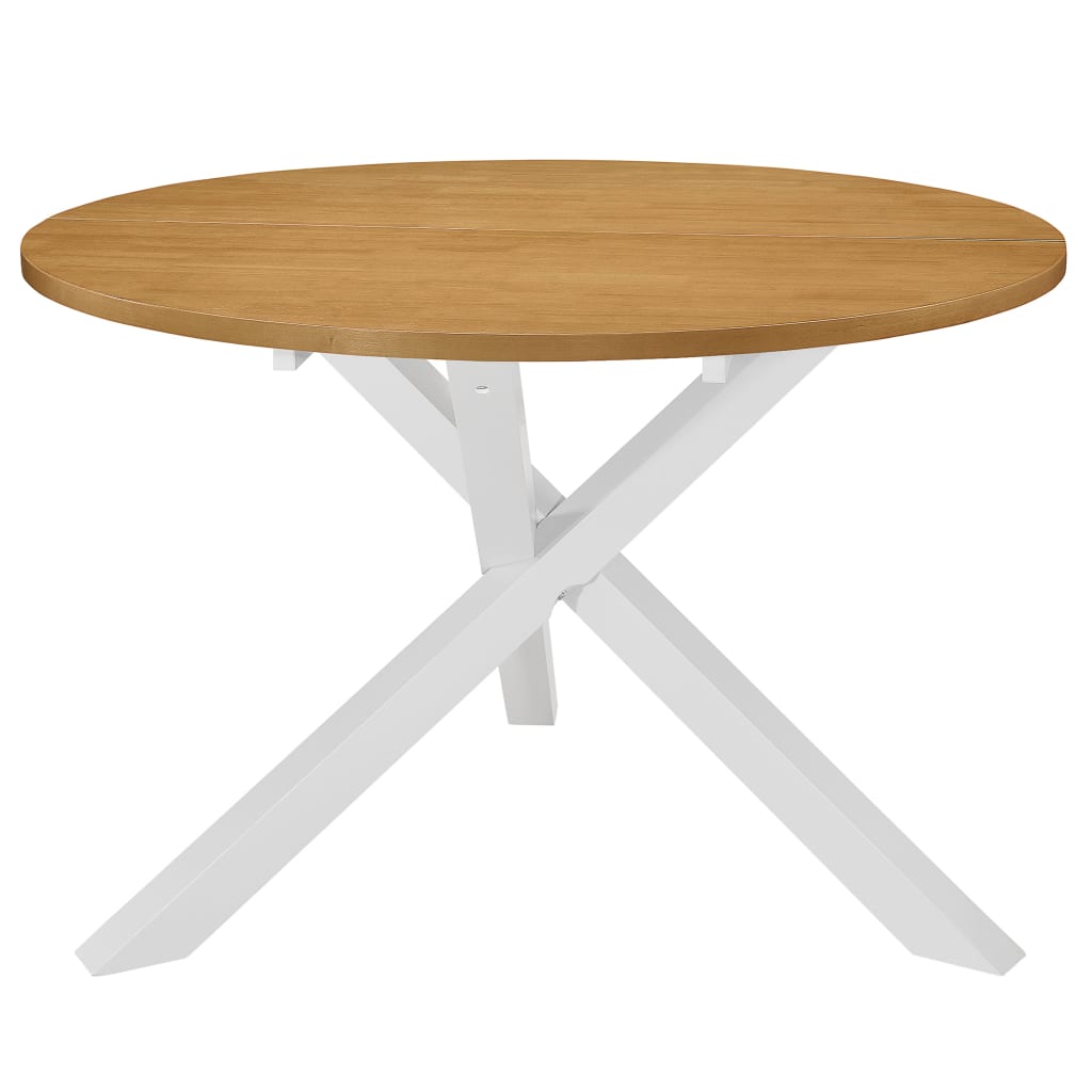 vidaXL Stół jadalniany, biały, 120x75 cm, MDF