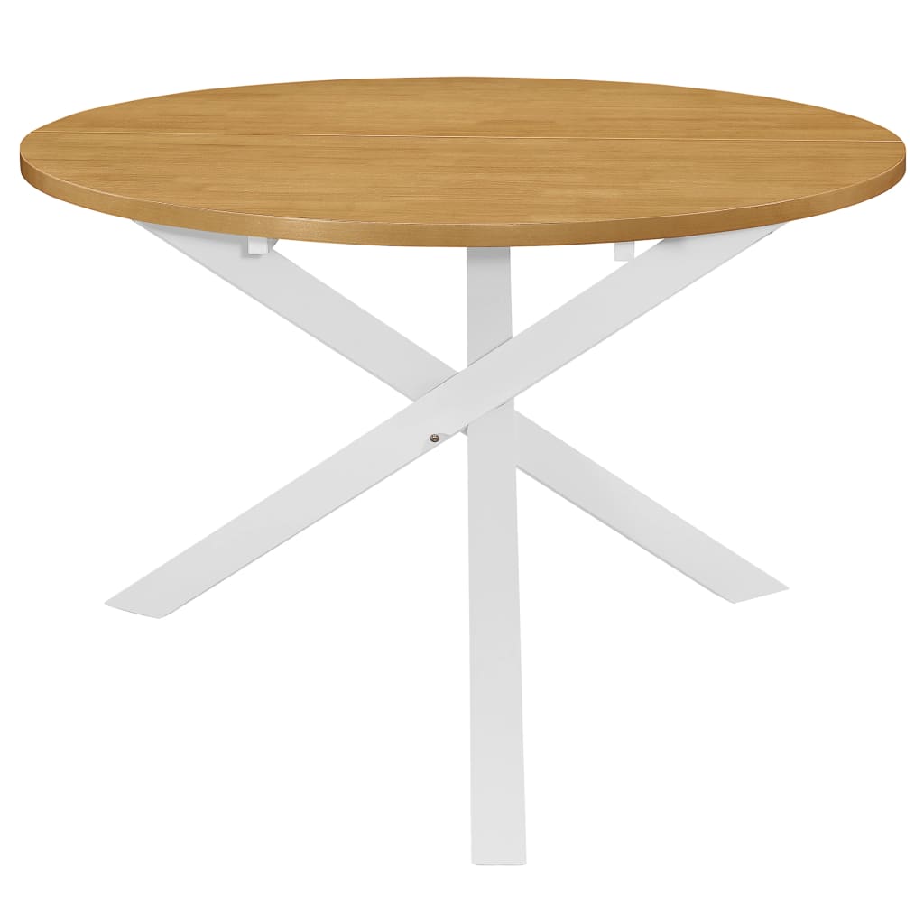 vidaXL Stół jadalniany, biały, 120x75 cm, MDF