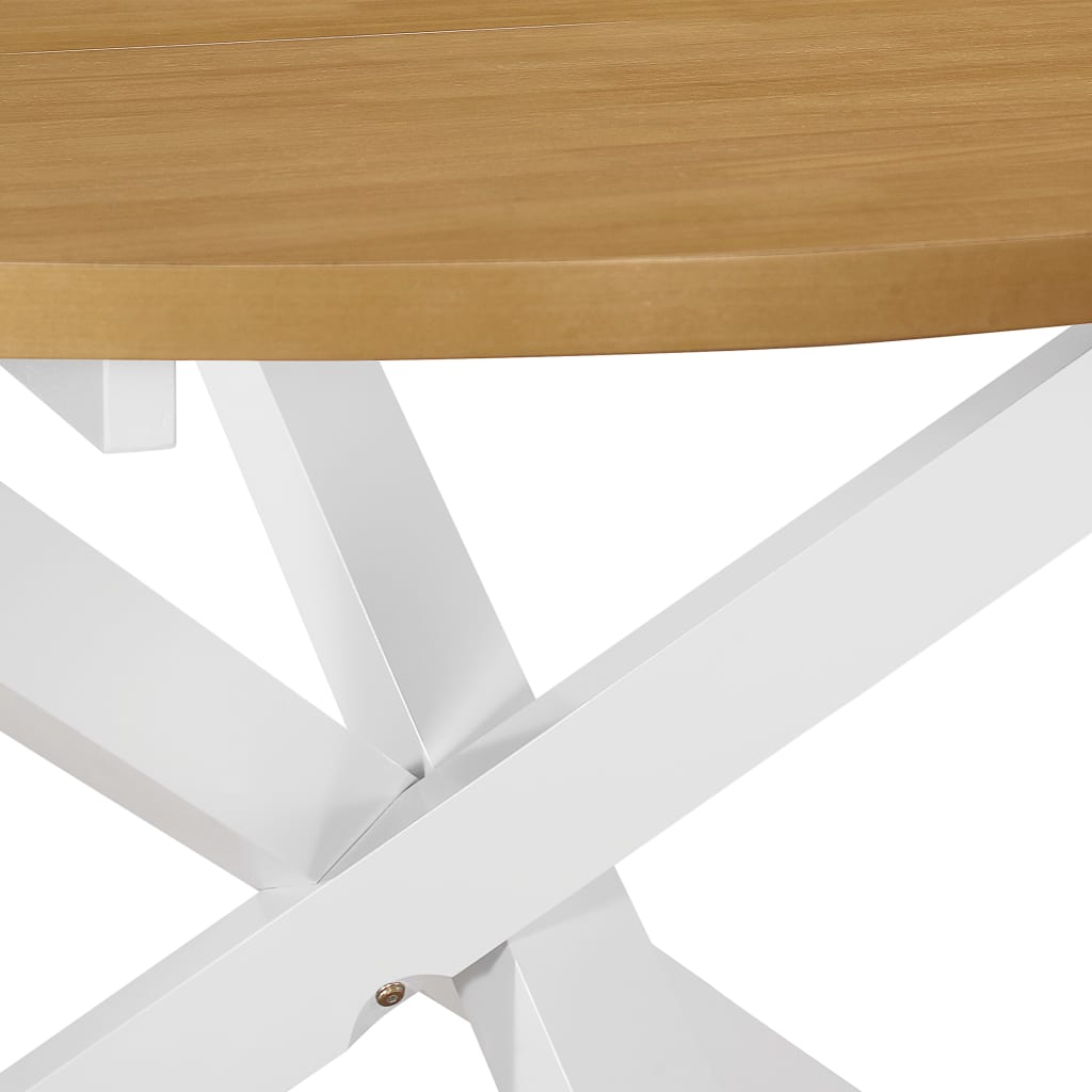 vidaXL Stół jadalniany, biały, 120x75 cm, MDF