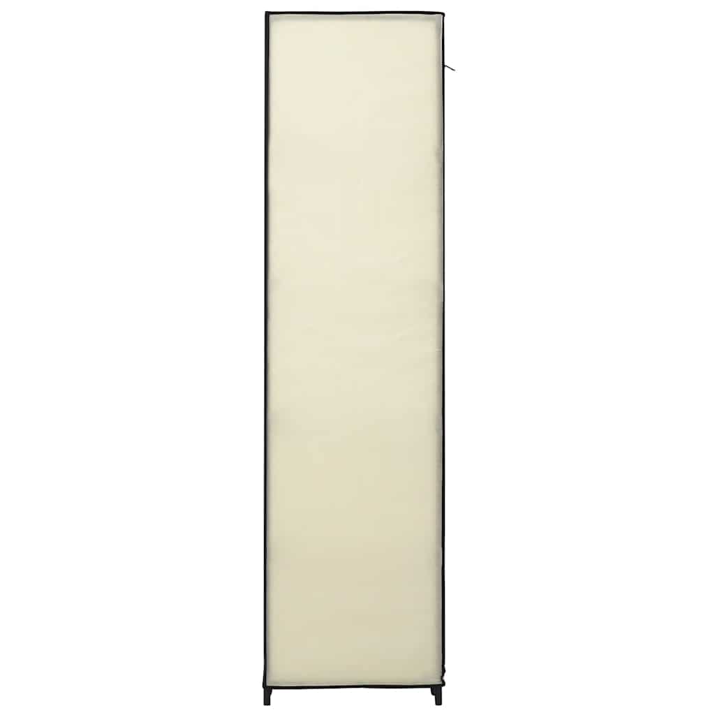 vidaXL Składane szafy, 2 szt., kremowe, 110 x 45 x 175 cm, tkanina