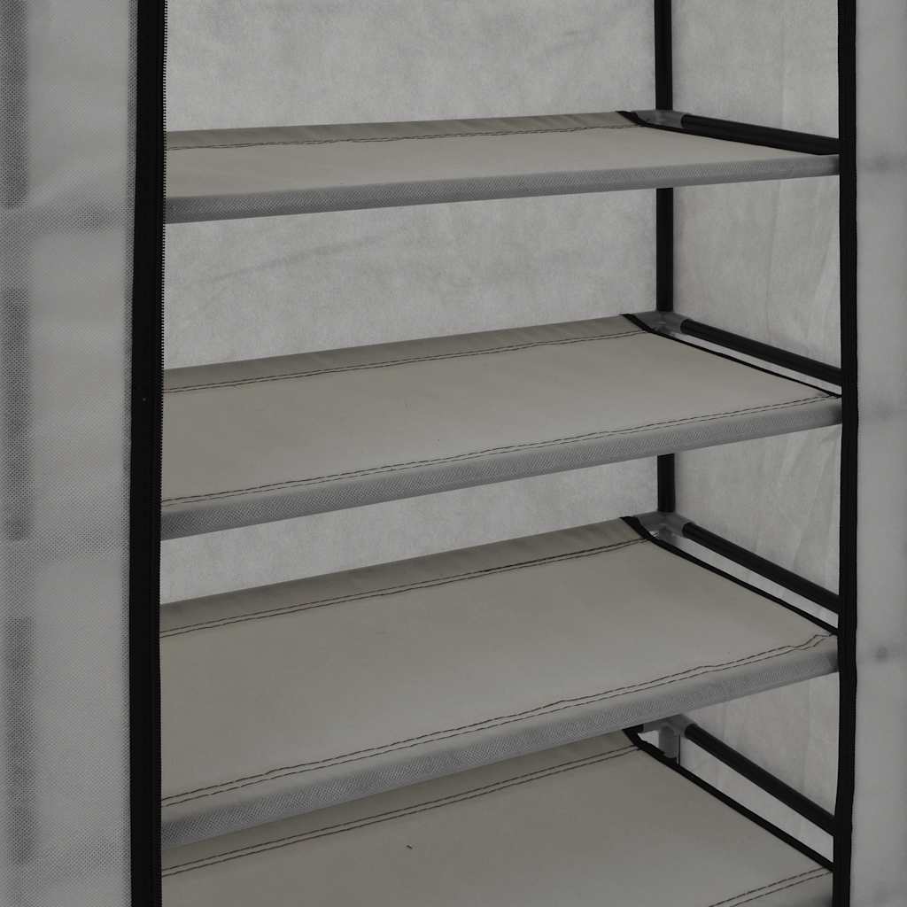 vidaXL Szafka na buty z osłoną, szara, 58x28x106 cm, tkanina