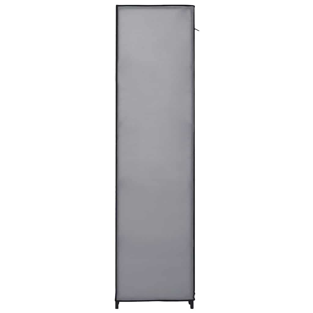 vidaXL Szafa z przegrodami i drążkami, szara, 150x45x176 cm, tkanina