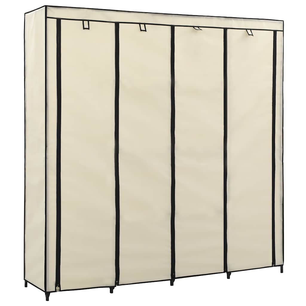 vidaXL Szafa z 4 przegrodami, kremowa, 175 x 45 x 170 cm