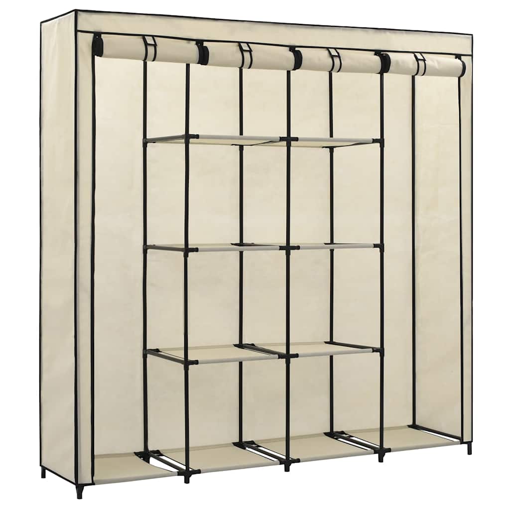 vidaXL Szafa z 4 przegrodami, kremowa, 175 x 45 x 170 cm