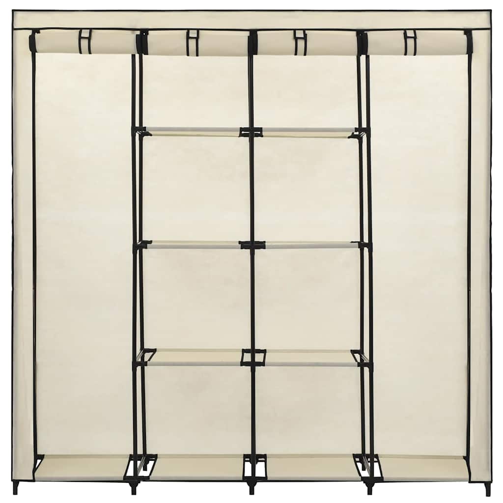 vidaXL Szafa z 4 przegrodami, kremowa, 175 x 45 x 170 cm