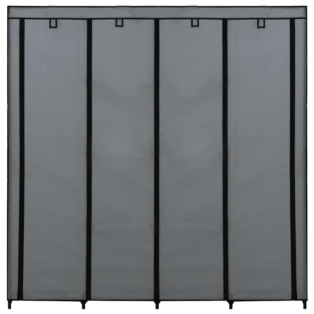 vidaXL Szafa z 4 przegrodami, szara, 175 x 45 x 170 cm