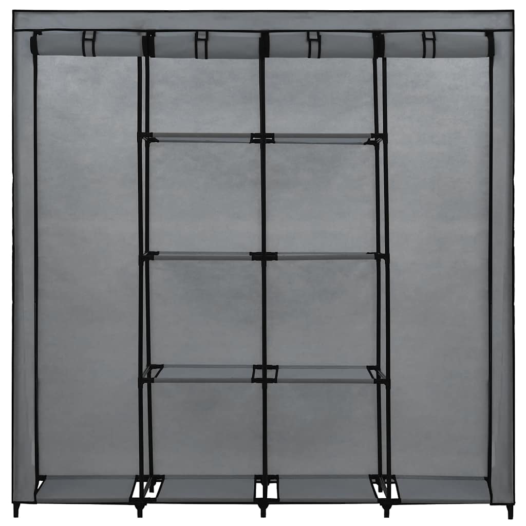 vidaXL Szafa z 4 przegrodami, szara, 175 x 45 x 170 cm