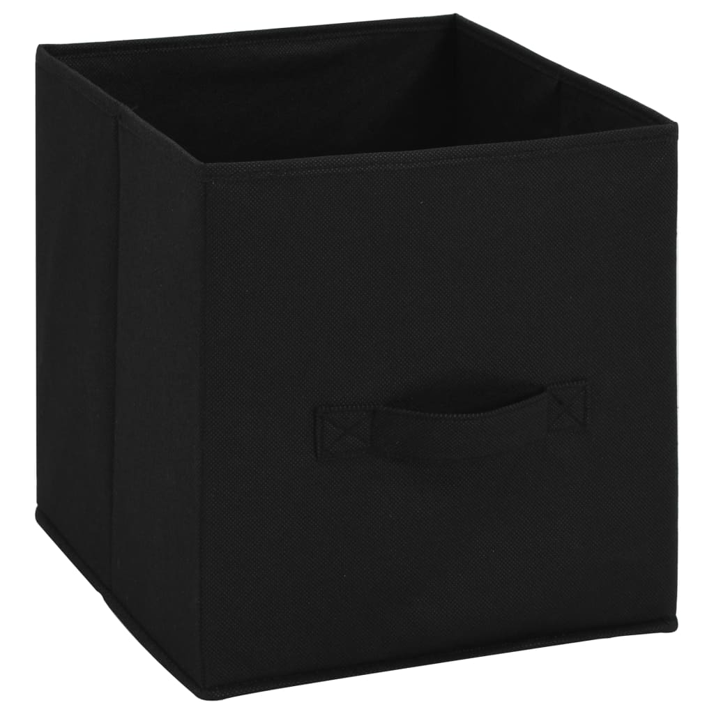 vidaXL Szafka, 4 kosze z tkaniny, czarne, 63x30x71 cm, stal