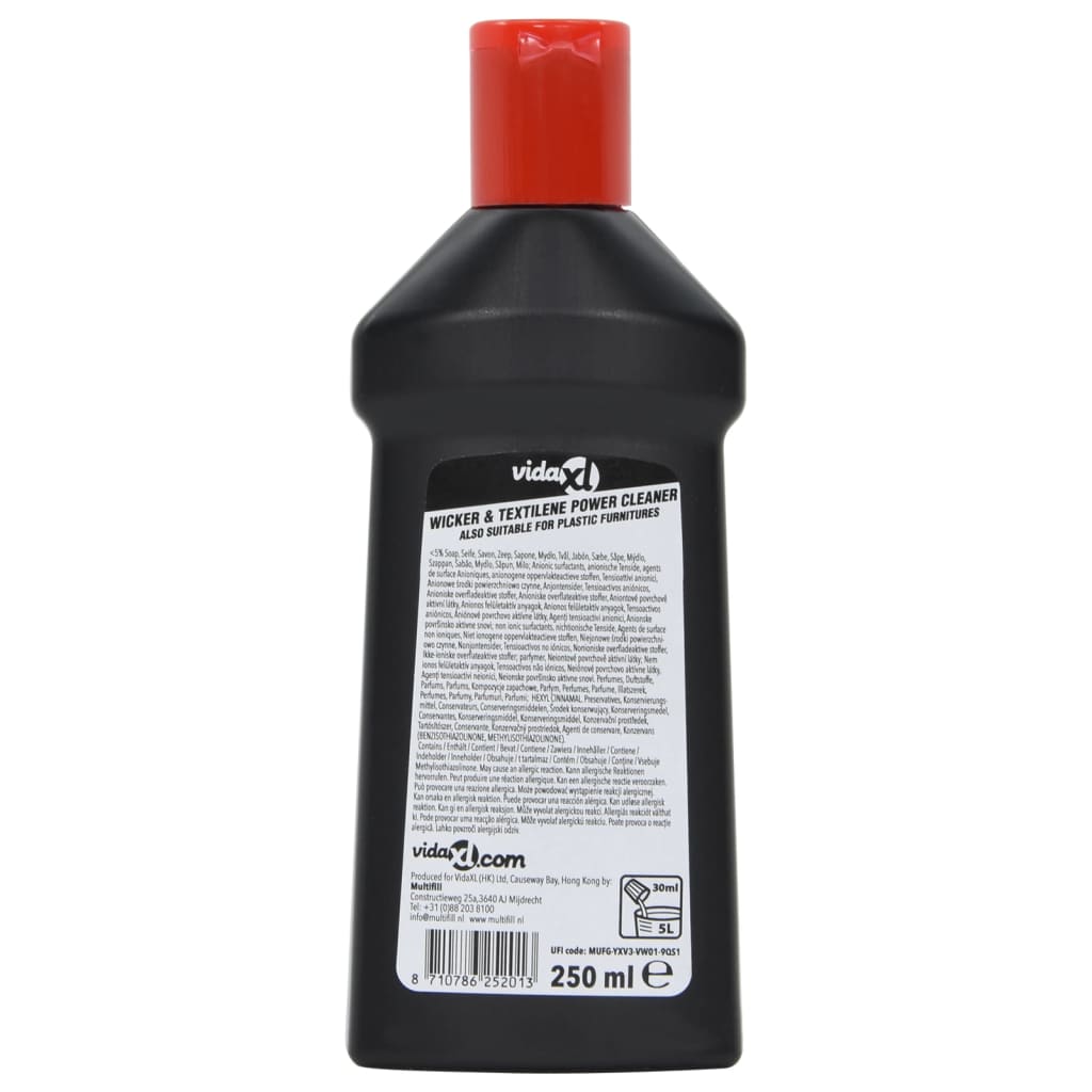 vidaXL Środek czyszczący do mebli z rattanu i textilene, 250 ml