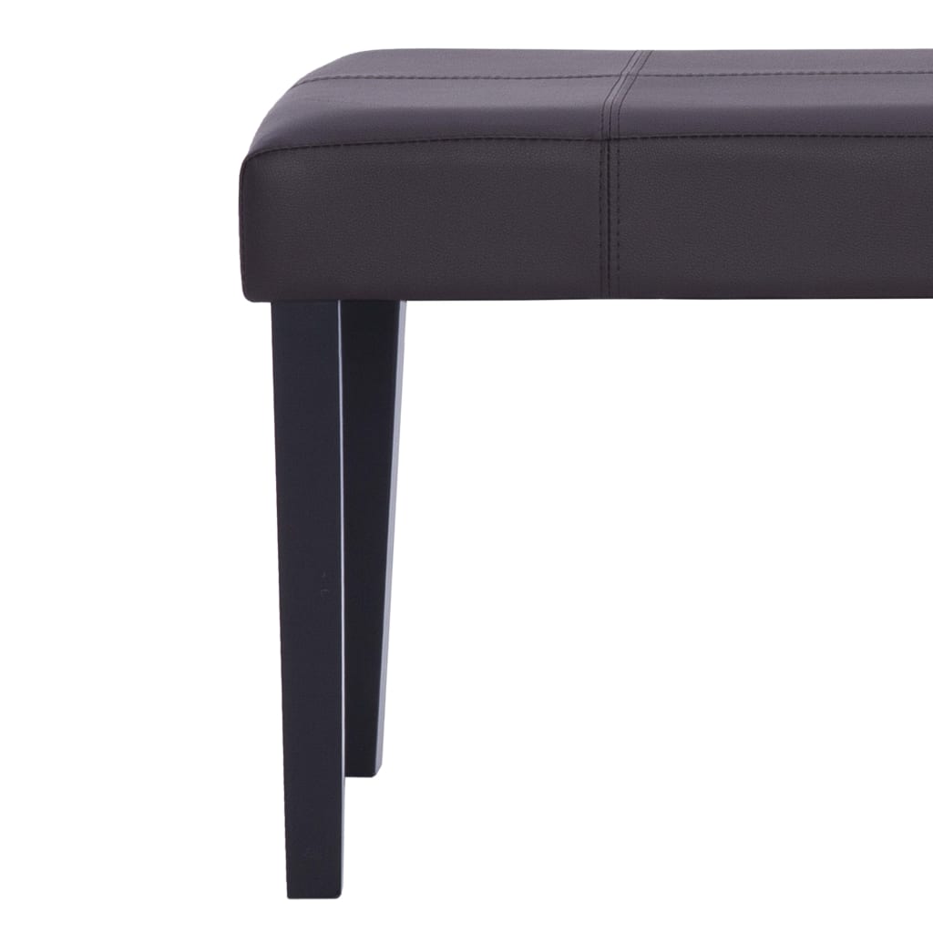 vidaXL Ławka, 106 cm, brązowa, sztuczna skóra