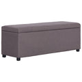 vidaXL Ławka ze schowkiem, 116 cm, taupe, poliester