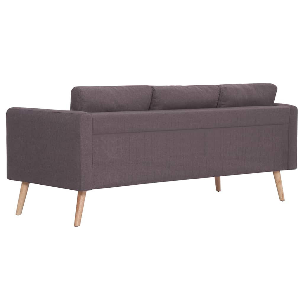 vidaXL Sofa 3-osobowa, tapicerowana tkaniną, taupe