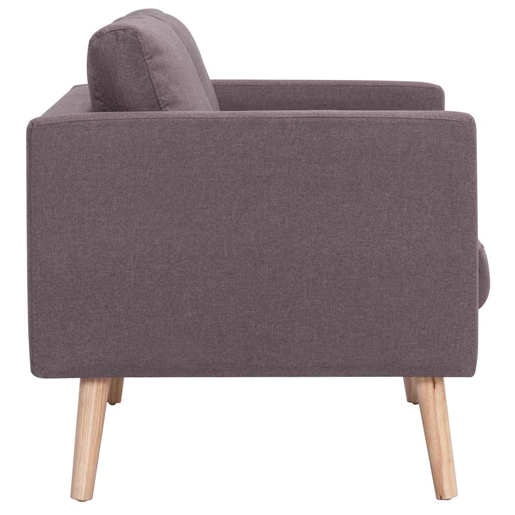 vidaXL Sofa 3-osobowa, tapicerowana tkaniną, taupe
