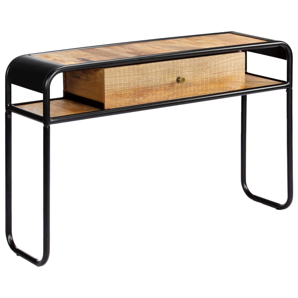 vidaXL Stolik konsola, 118 x 30 x 75 cm, lite drewno mango
