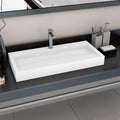 vidaXL Umywalka, 100x46x11 cm, kompozyt mineralny/marmurowy, biała