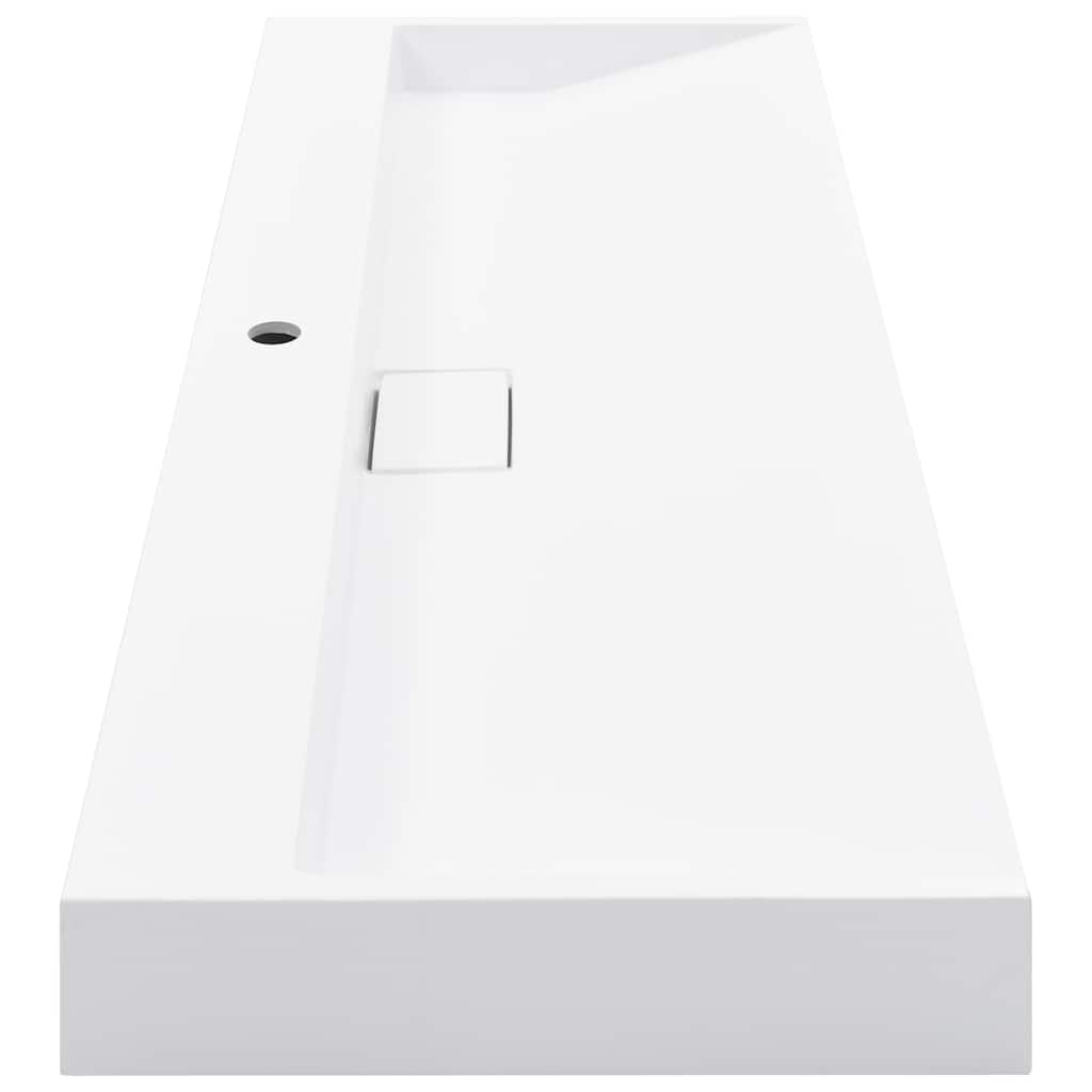 vidaXL Umywalka, 120x46x11 cm, kompozyt mineralny/marmurowy, biała