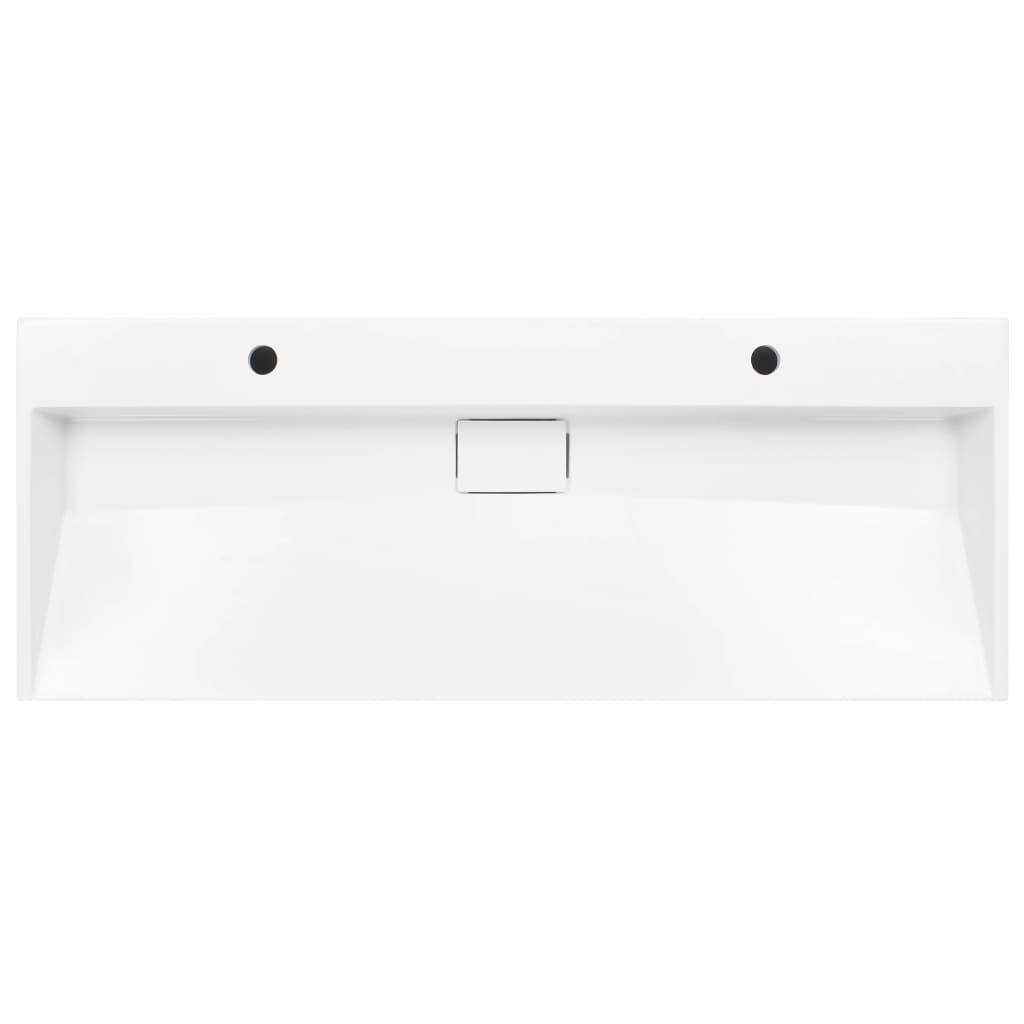 vidaXL Umywalka, 120x46x11 cm, kompozyt mineralny/marmurowy, biała