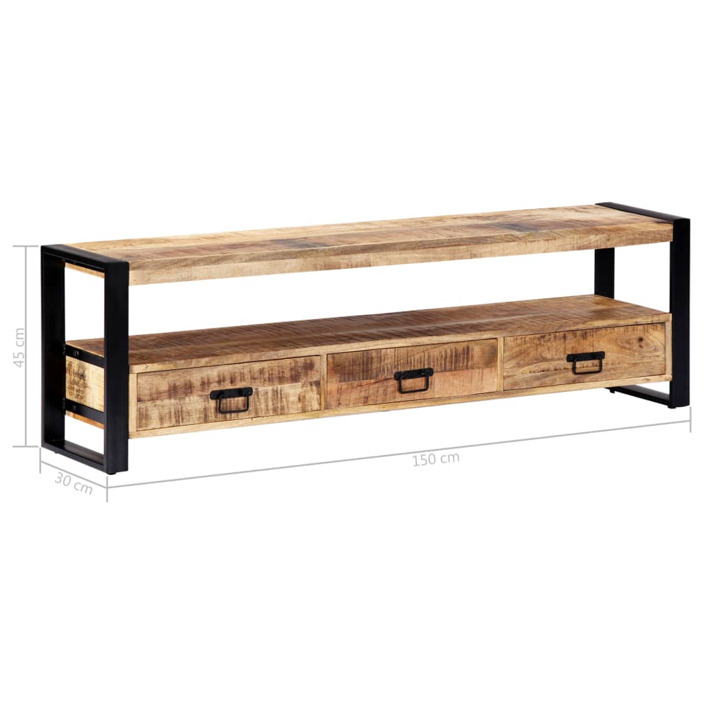 vidaXL Szafka pod telewizor, 150 x 30 x 45 cm, lite drewno mango