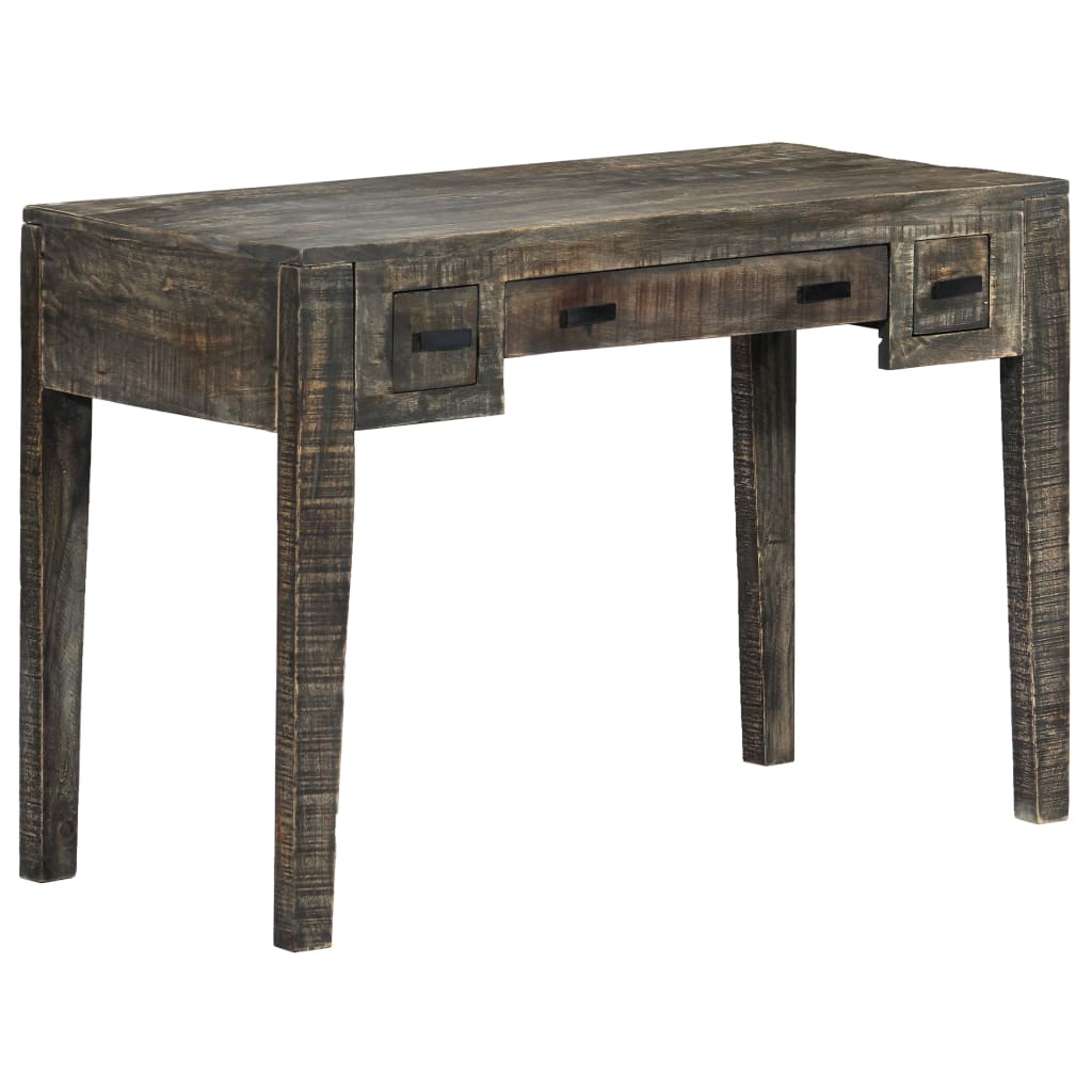 vidaXL Biurko, czarne, 110 x 50 x 75 cm, lite drewno mango
