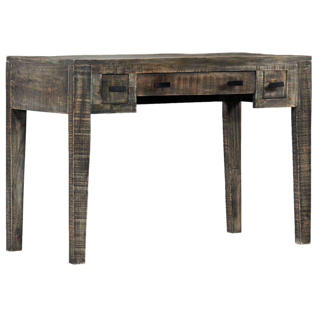 vidaXL Biurko, czarne, 110 x 50 x 75 cm, lite drewno mango