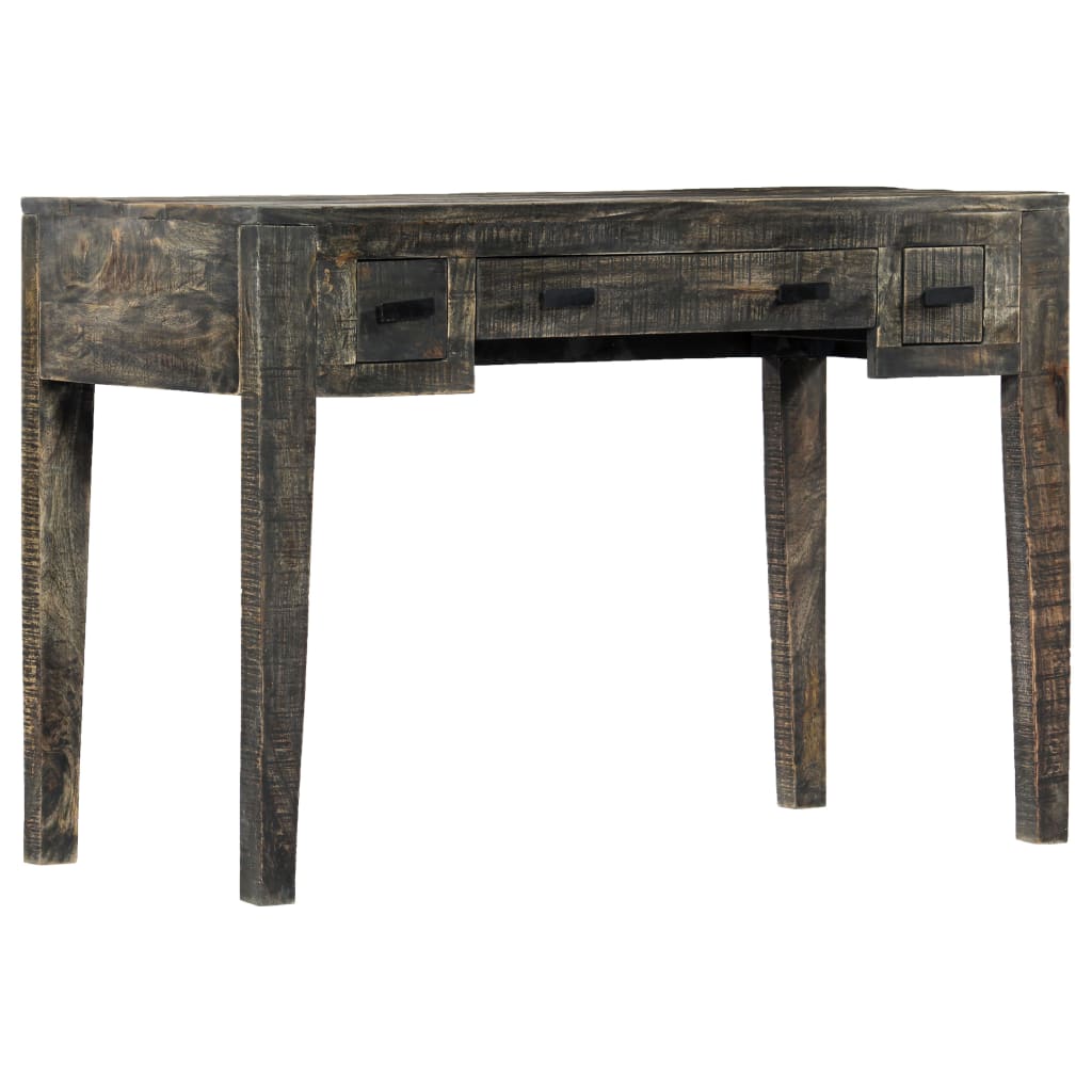 vidaXL Biurko, czarne, 110 x 50 x 75 cm, lite drewno mango