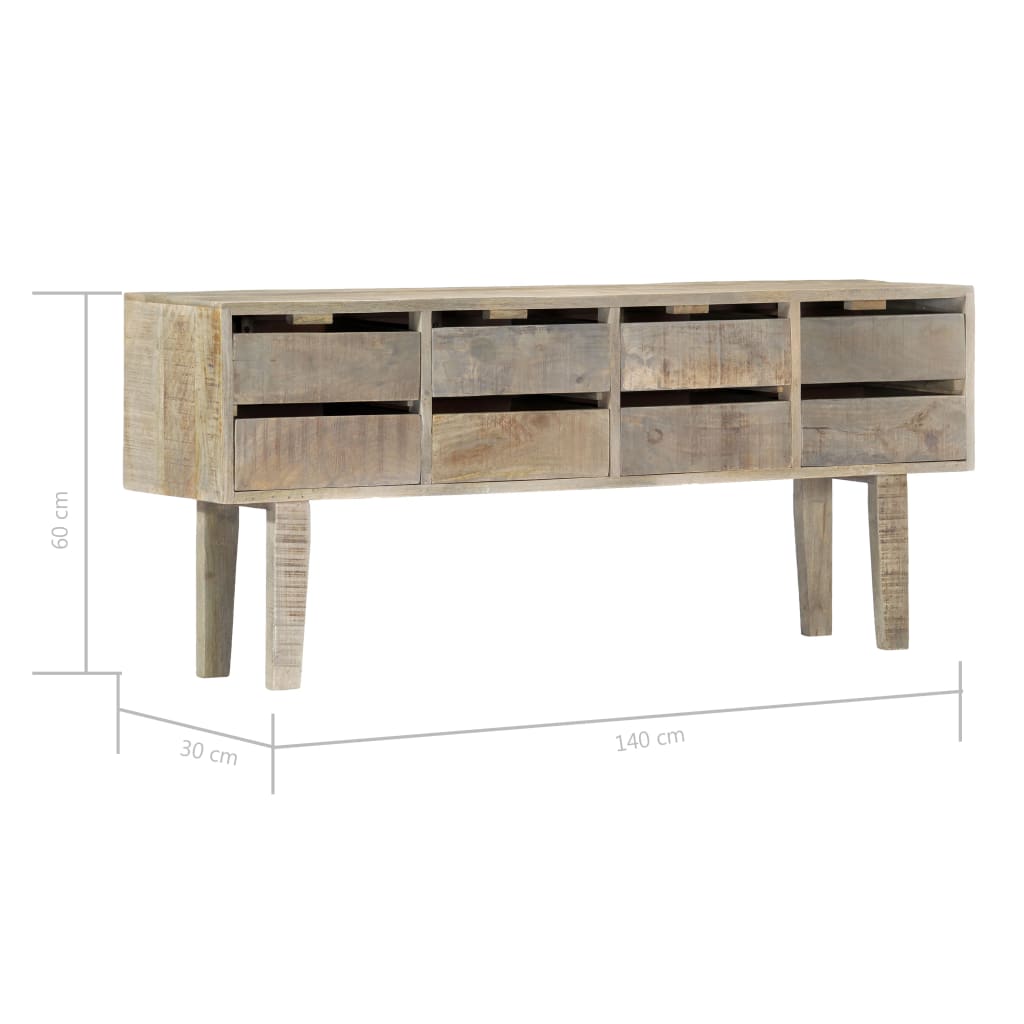vidaXL Komoda, 140 x 30 x 60 cm, lite drewno mango
