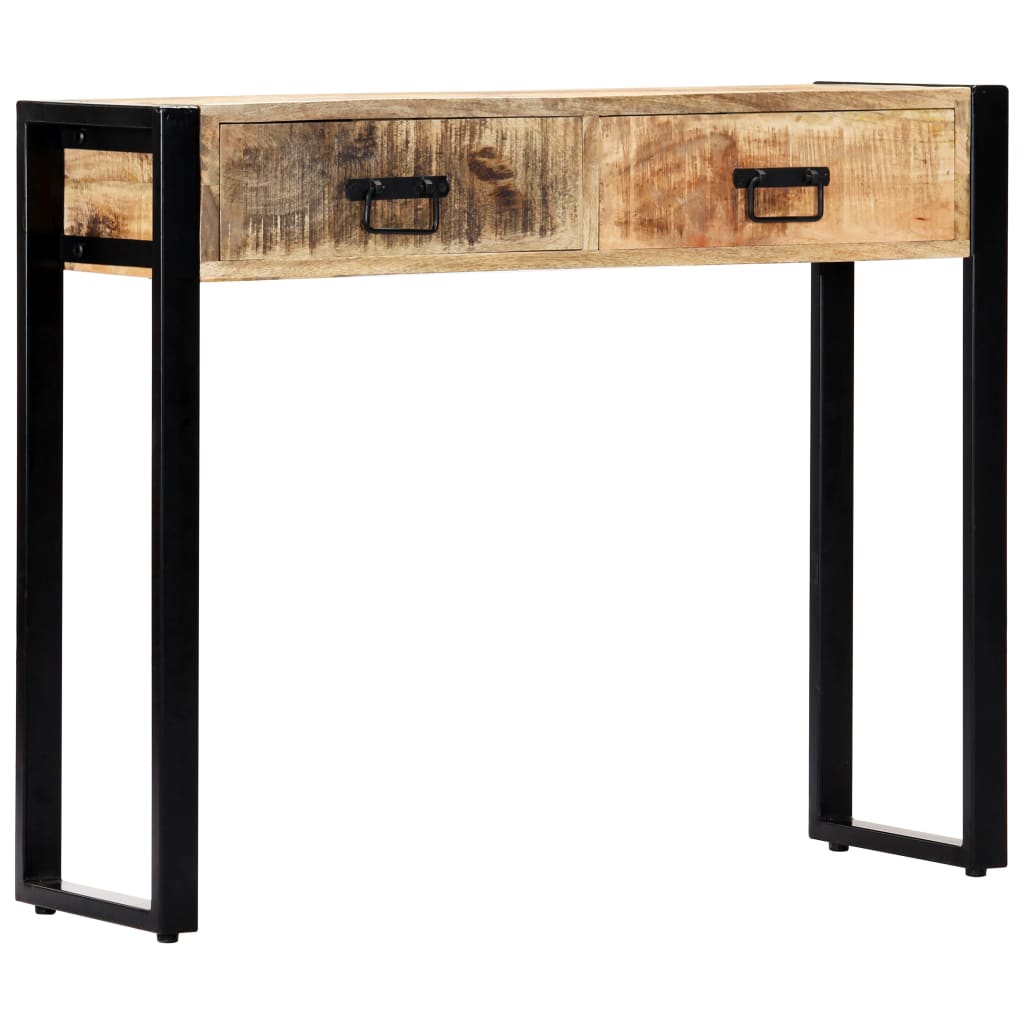 vidaXL Stolik typu konsola, 90 x 30 x 75 cm, lite drewno mango