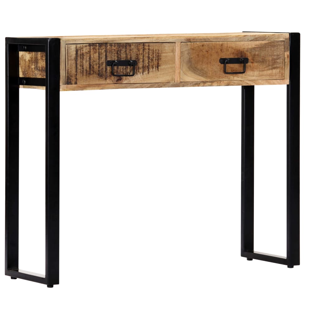 vidaXL Stolik typu konsola, 90 x 30 x 75 cm, lite drewno mango