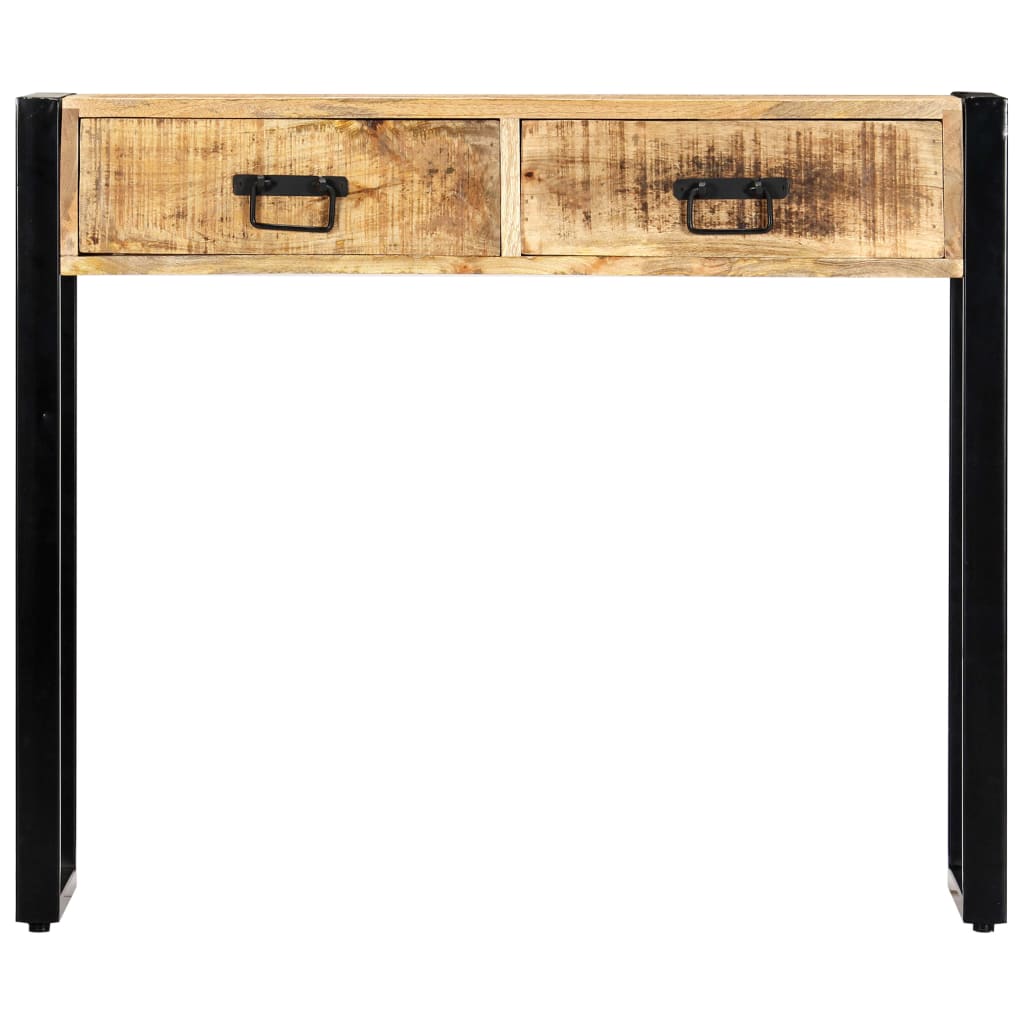 vidaXL Stolik typu konsola, 90 x 30 x 75 cm, lite drewno mango