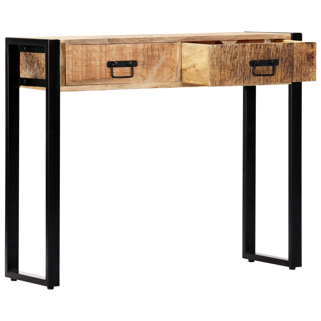 vidaXL Stolik typu konsola, 90 x 30 x 75 cm, lite drewno mango