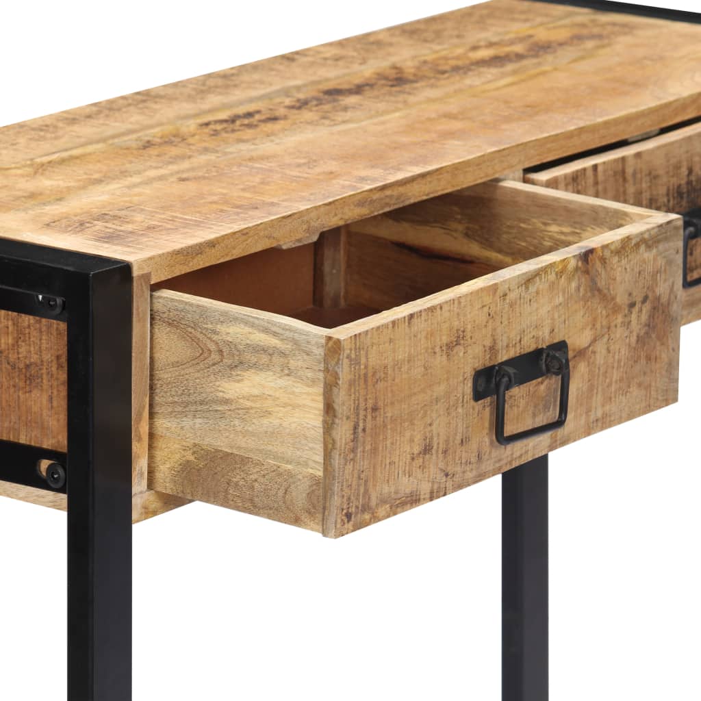 vidaXL Stolik typu konsola, 90 x 30 x 75 cm, lite drewno mango